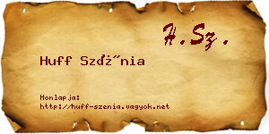 Huff Szénia névjegykártya